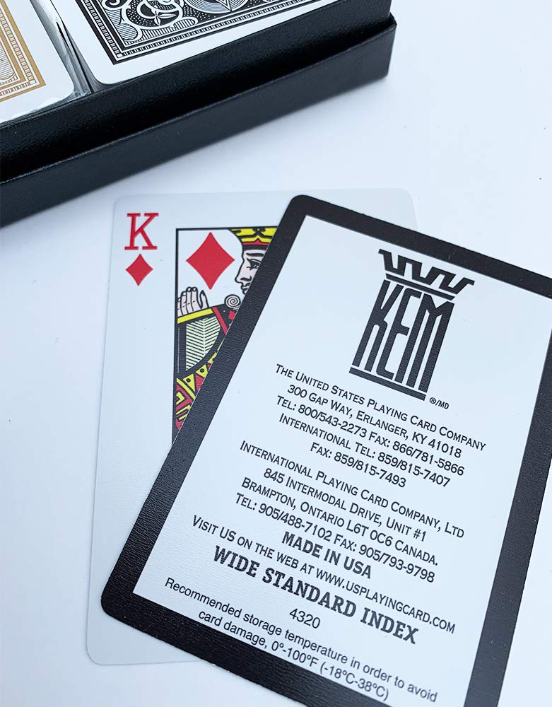 Amazon.com: KEM Arrow Black and Gold, Poker Size- Standard Index